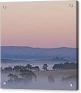 Misty Morning In The Country Acrylic Print