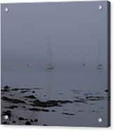 Misty Sails Upon The Water Acrylic Print