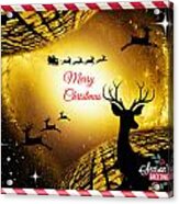 Mod Cards - Intergalactic Santa Iv - Merry Christmas - Season's Greetings Acrylic Print