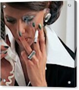 Model Wearing Revlon Nail Polish Acrylic Print