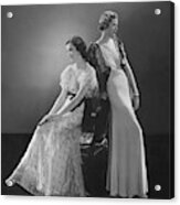 Models Wearing Evening Dresses Acrylic Print