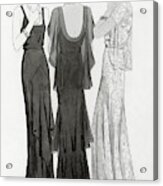 Models Wearing Evening Gowns Acrylic Print