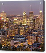 Montreal Skyline At Night Acrylic Print