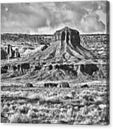 Monument Valley 7 Bw Acrylic Print
