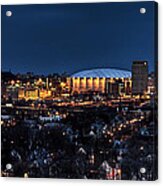 Moon Over The Carrier Dome Acrylic Print