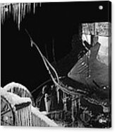 Morning After Fire Hose Frozen Ice Sash Company Fire Aberdeen South Dakota 1964-2004 Acrylic Print