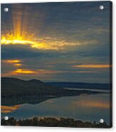 Morning Beams Over Glen Lake Acrylic Print
