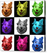 Mosaic Siberian Husky Mix Dog Pop Art - 5060 V2 - M Acrylic Print
