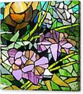 Mosaic Stained Glass - Pretty Bouquet Acrylic Print