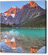 Mount Edith Cavell And Lake, Jasper Np Acrylic Print