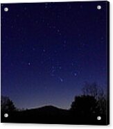 Mount Monadnock Winter Night Sky Acrylic Print
