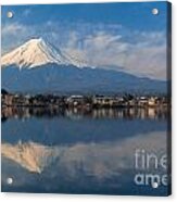 Mountain Fuji View From The Lake Acrylic Print