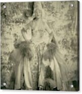 Mrs. J. Philip Benkard Wearing A Hoop Skirt Acrylic Print