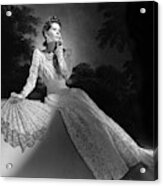 Mrs. John Wilson Wearing A Lace Dress Acrylic Print