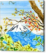 Mt Fuji From Koyodai In Autumn Acrylic Print