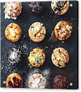 Muffins With Nuts, Fruits And Chocolate Acrylic Print