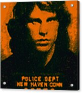 Mugshot Jim Morrison Acrylic Print