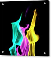 Multi Colored Flames Acrylic Print