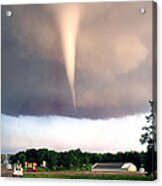 Mulvane Tornado With Storm Chasers Acrylic Print