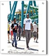 My Little Brother And I At Cedar Point Acrylic Print