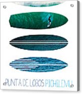 My Surfspots Poster-3-punta De Lobos-chile Acrylic Print