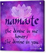 Namaste Acrylic Print