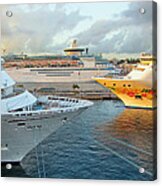 Nassau's Busy Port Acrylic Print