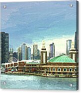 Navy Pier Chicago --winter Acrylic Print