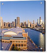 Navy Pier, Chicago, Morning, Illinois Acrylic Print