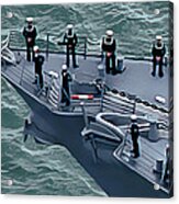 Navy Sailors On The Bow Acrylic Print