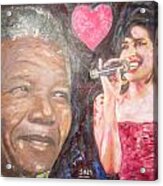 Nelson Mandela And Amy Acrylic Print