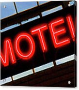 Neon Motel Sign Acrylic Print