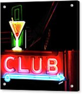 Neon Sign Club Acrylic Print