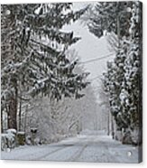 New England Winter Street Acrylic Print