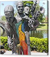 Jazz Music Sculpture In New Orleans 28 Acrylic Print