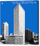 New Orleans Skyline - Blue Acrylic Print