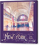 New York City Ellis Island Digital Watercolor Acrylic Print