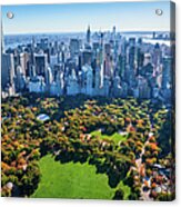 New York City Skyline, Central Park Acrylic Print