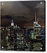 New York Skyline At Night Acrylic Print