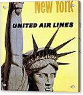 New York Vintage  Travel Poster Acrylic Print