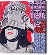 Shepard Fairey Graffiti Andre The Giant And His Posse Wall Mural Acrylic Print