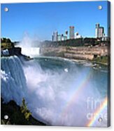 Niagara Falls Double Rainbow Acrylic Print