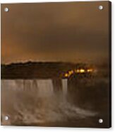 Niagra Falls At Night Acrylic Print