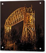 Night At Duluth Aerial Lift Bridge Acrylic Print