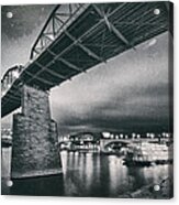 Night Under The Bridge Acrylic Print