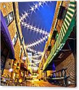 Night View Of A Narrow Alley Acrylic Print