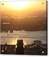 Nj Sunset From The Empire State Building Acrylic Print