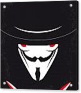 No319 My V For Vendetta Minimal Movie Poster Acrylic Print