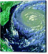 Noaa Satellite Image Of Hurricane Fran Near Usa Acrylic Print