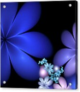 Noctilucent Fantasy Flowers Acrylic Print